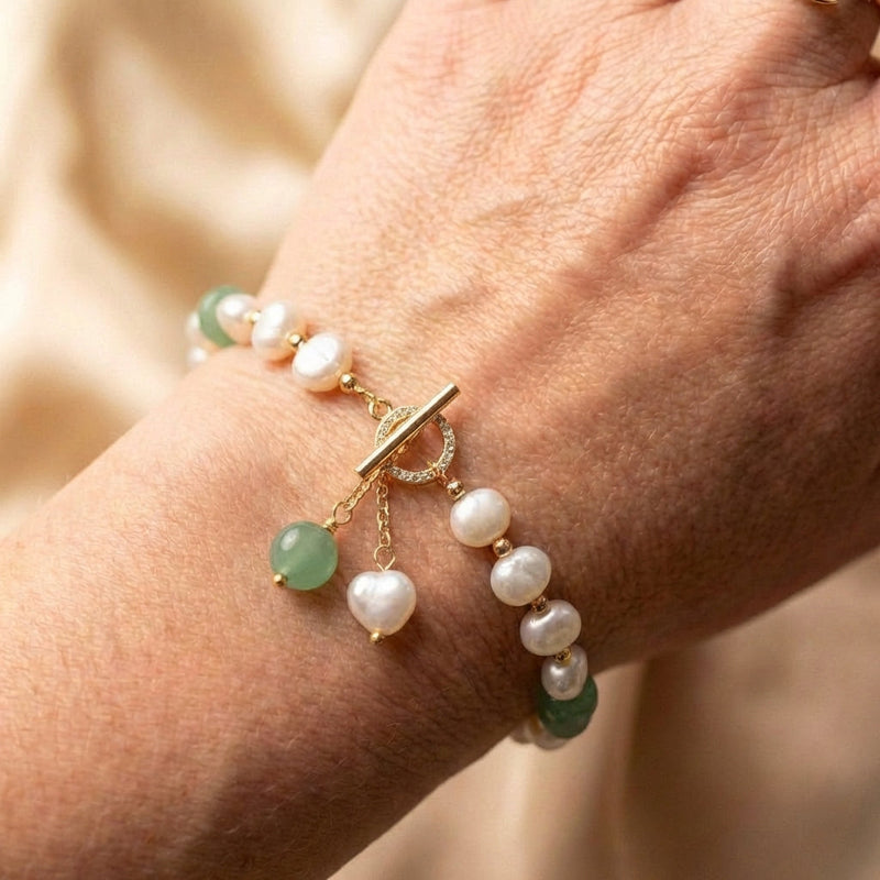 Pearl Charm Wrist Bracelet