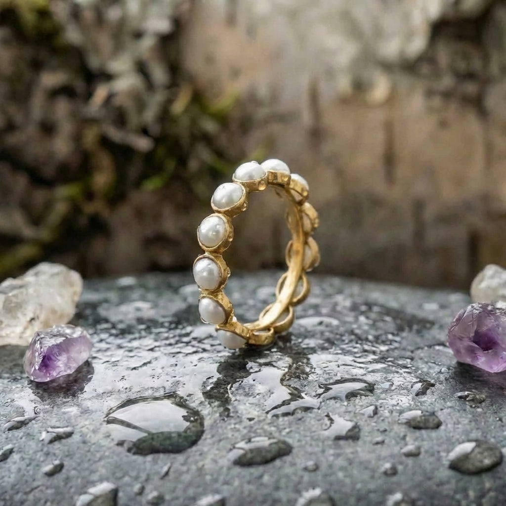 Vintage Pearl Gold Ring
