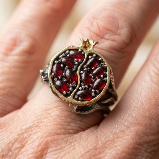 Pomegranate Garnet Ring