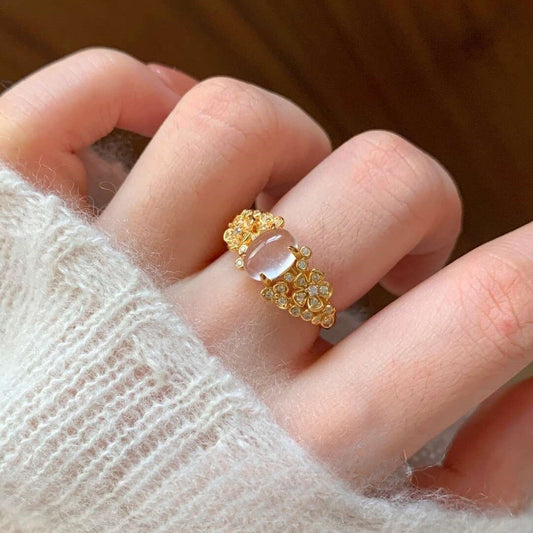 Vintage Quartz Gold Ring