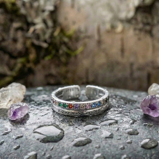 Vintage Rainbow Zircon Ring