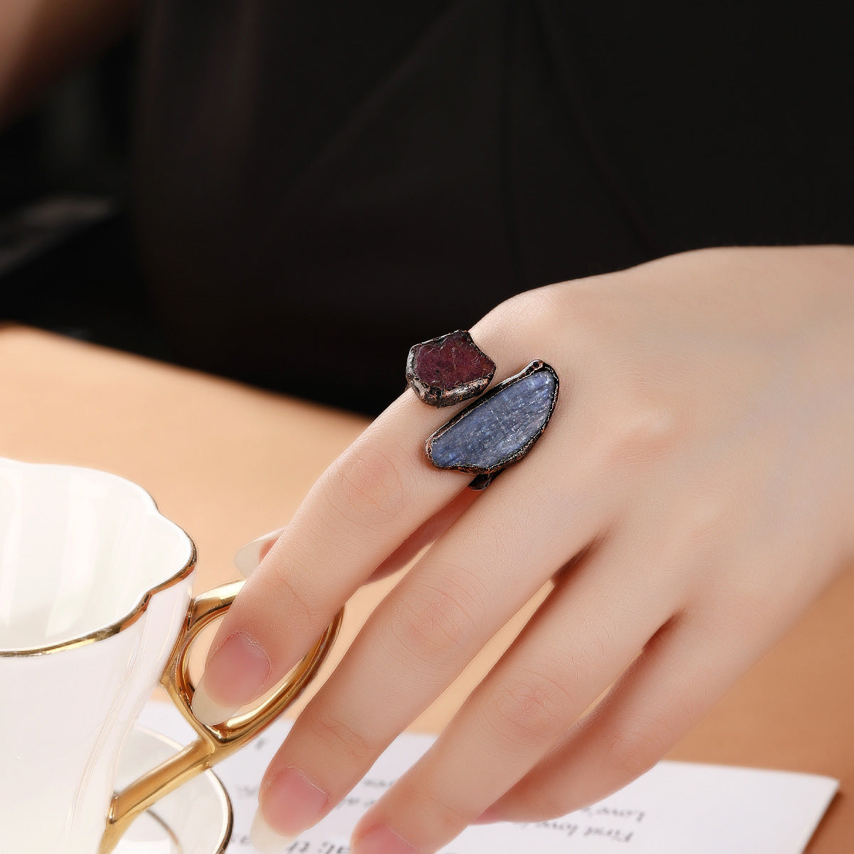 Vintage Raw Gemstone Ring