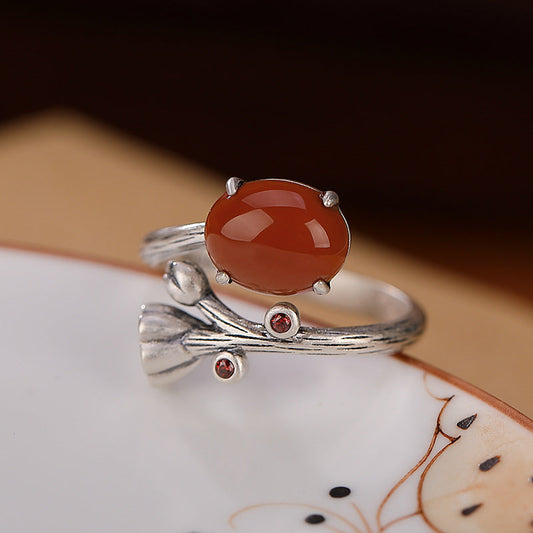 Vintage Red Agate Ring