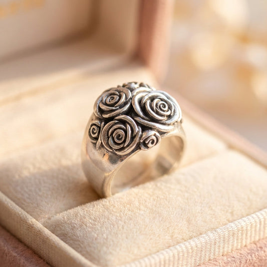 Vintage Rose Statement Ring