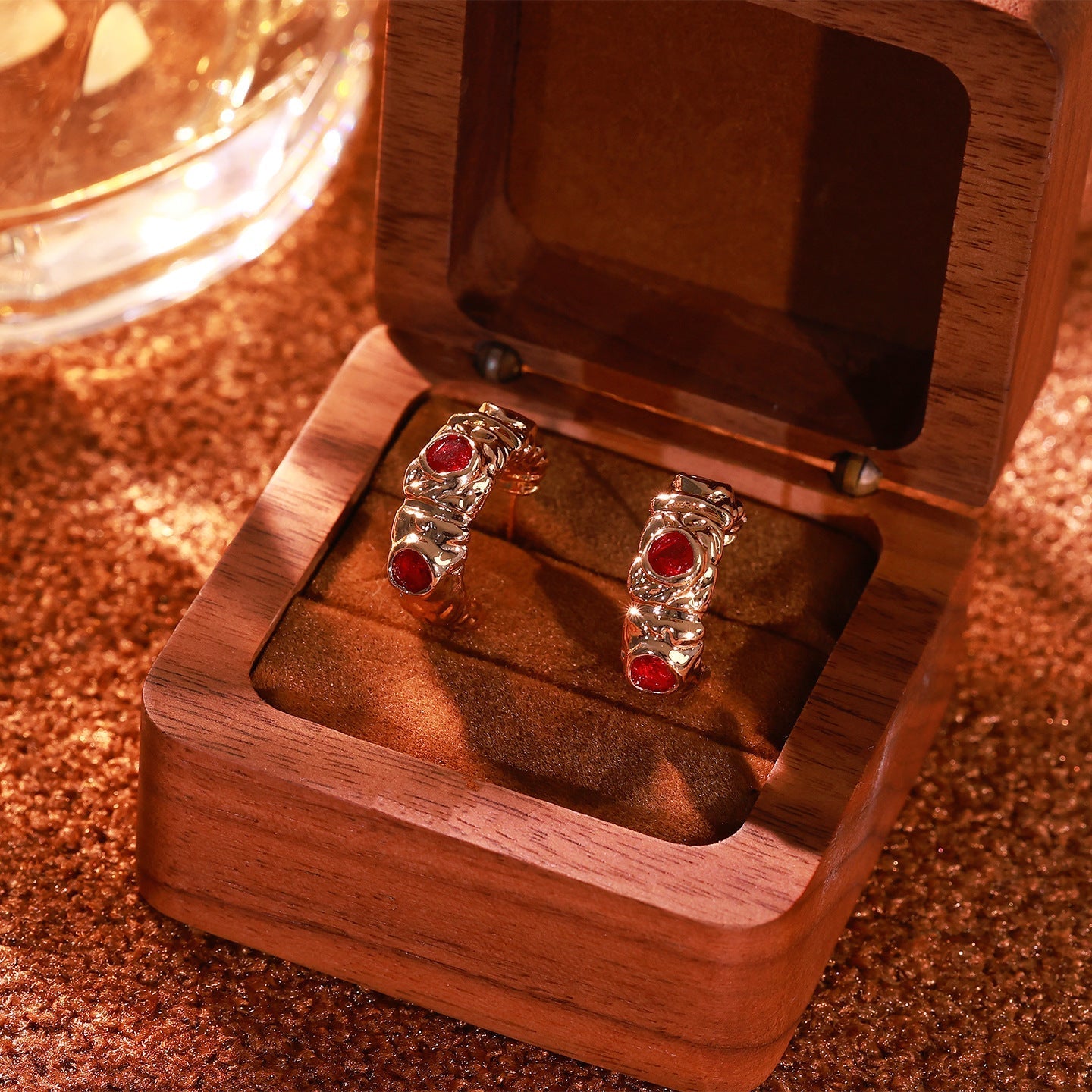 Vintage Ruby Earrings