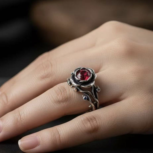 Vintage Ruby Rose Ring