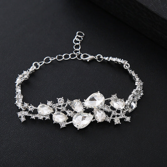 Vintage Silver Teardrop Floral
