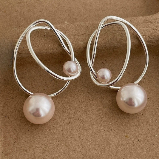 Vintage Silver Wire Pearl Pendant