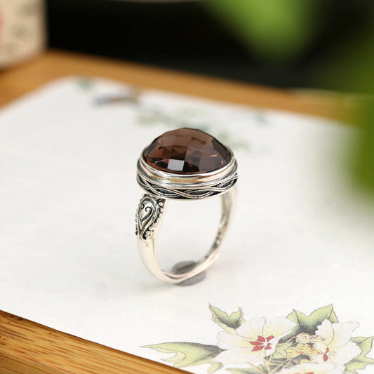 Vintage Smoky Quartz Ring