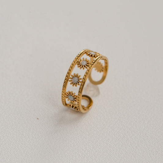 Vintage Sun Cuff Ring