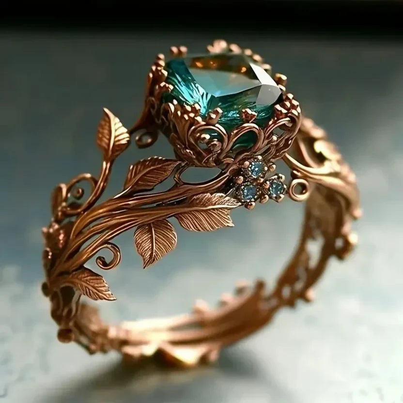 Vintage Teal Gem Ring