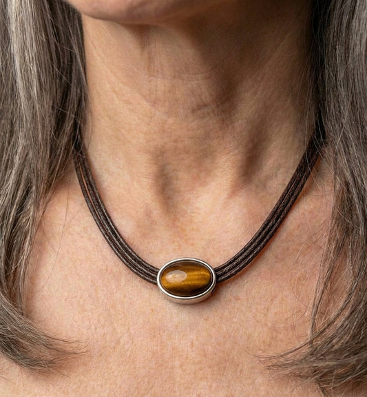 Tiger Eye Stone Necklace