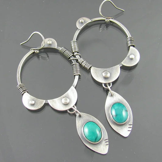 Vintage Turquoise Drop Earrings