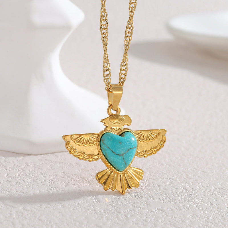 Vintage Turquoise Heart Necklace