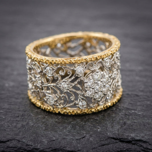 Vintage Zirconia Ivy Ring