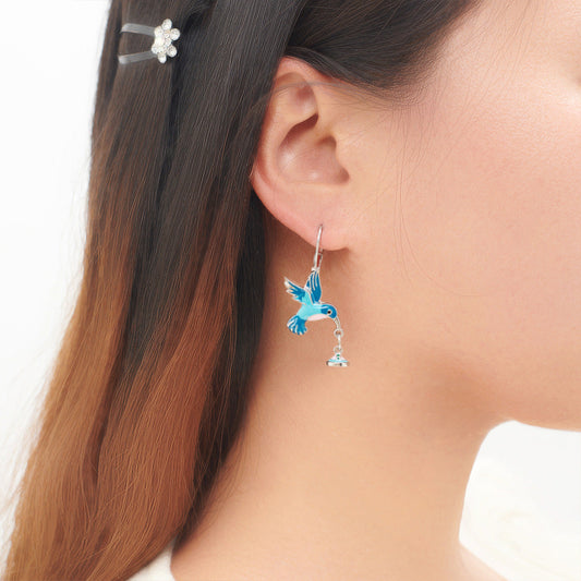 Whimsical Hummingbird Earrings