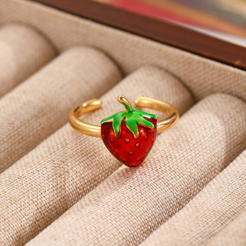 Whimsical Strawberry Ring