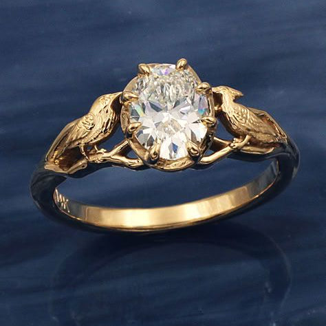 Zirconia Gold Birdwatcher Ring