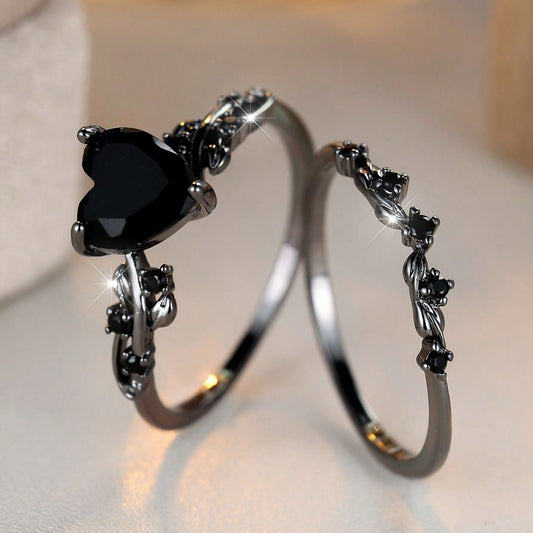 Midnight Heart Ring
