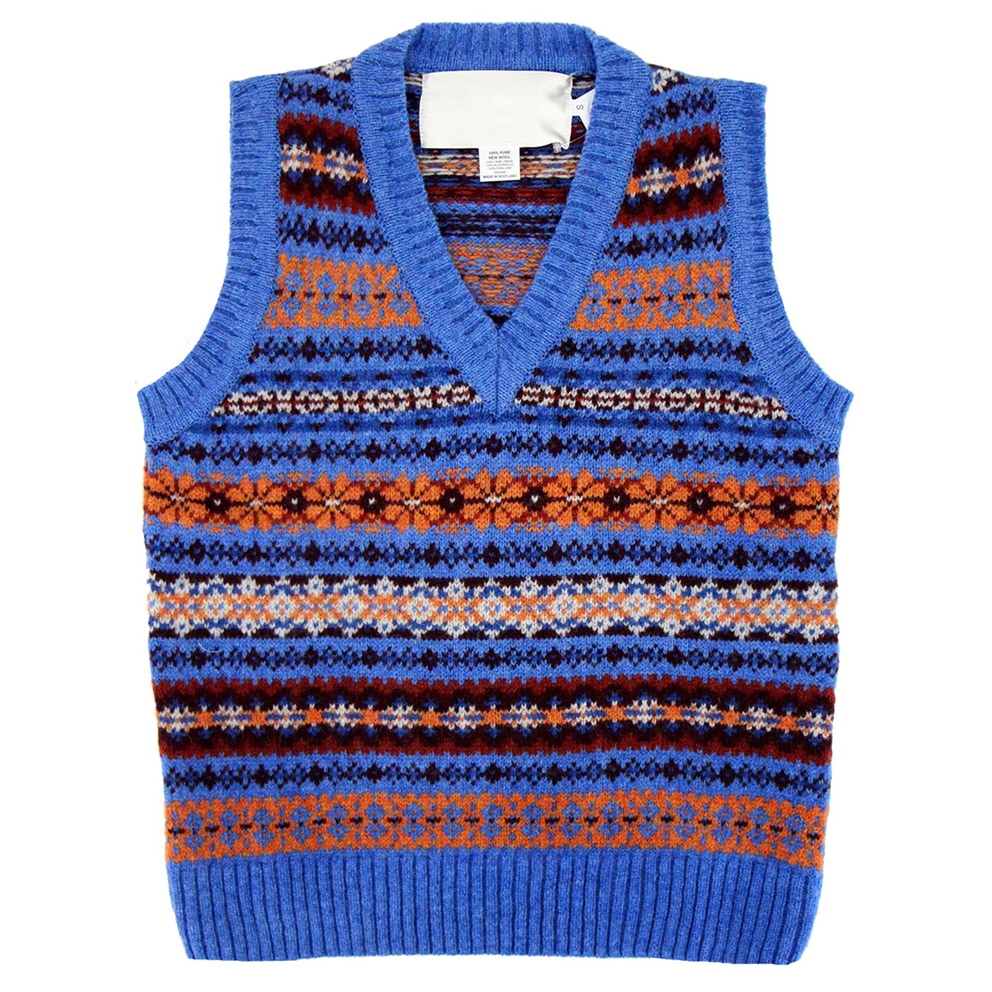 Vintage Geometric Floral Style Vest Sweater artswardrobe