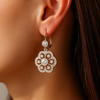 Vintage Crystal Mandala Earrings