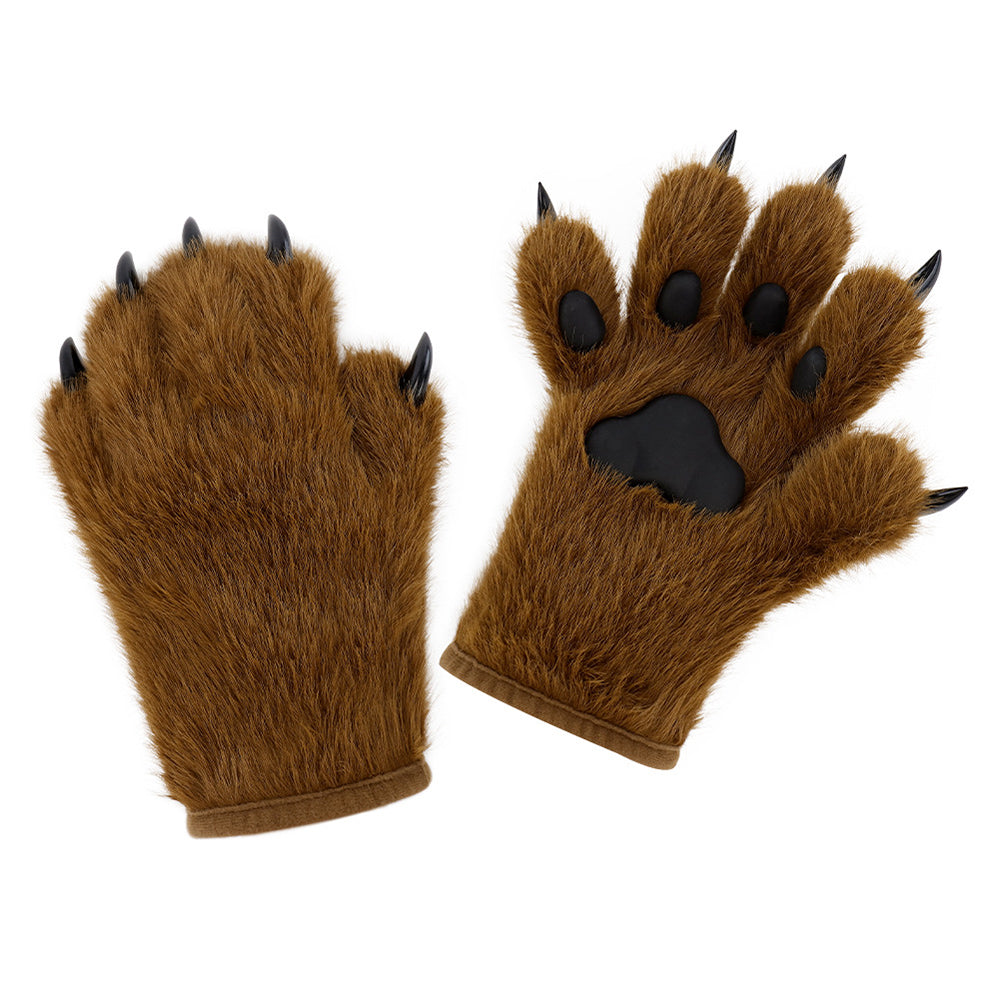 Comstylish Plush Cat Paw Warm Gloves