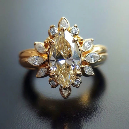 Vintage Starlight Crystal Ring