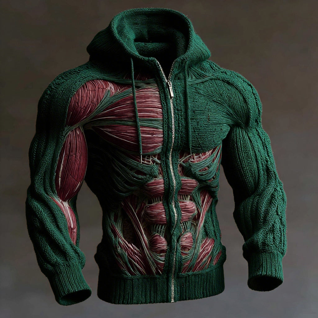Anatomical Art Men's Casual Warm Zip-up Sweater artswardrobe