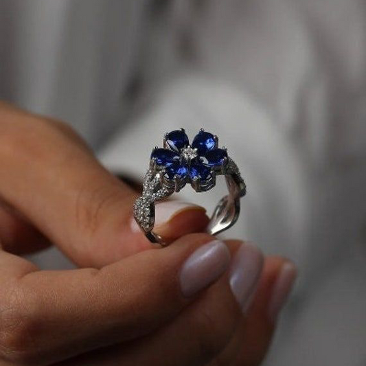Midnight Blossom Ring