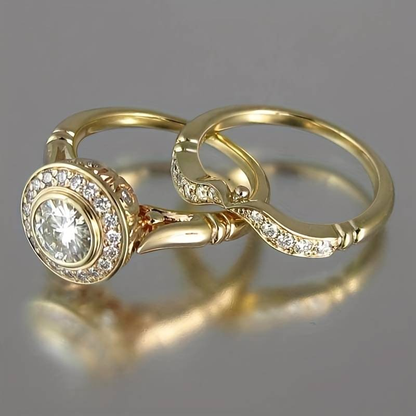 Pisces — Graceful Union Ring Set