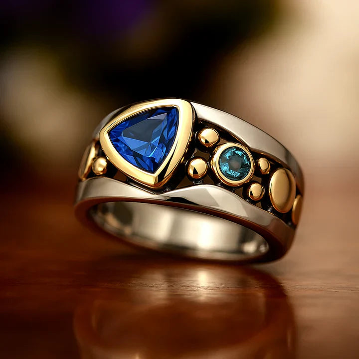 Vintage Blue Crystal Ring