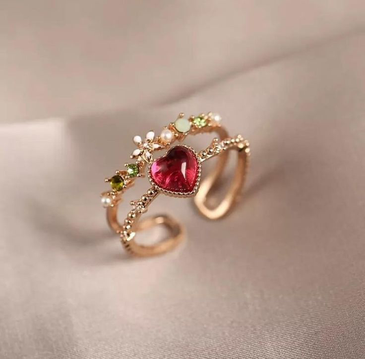Ruby Heart Ring