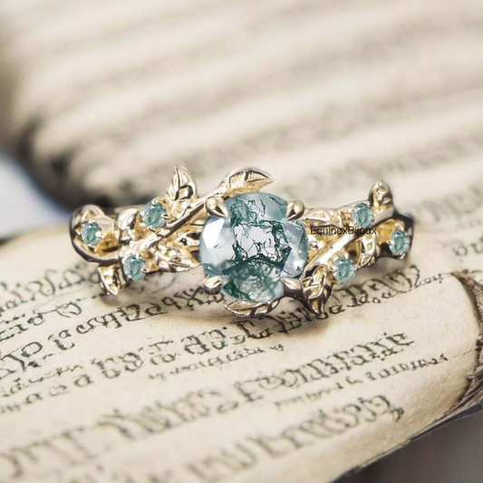 Mystic Moss Quartz Ring