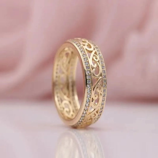 Floral Engraved Ring