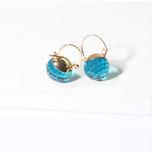 Elegant Blue Crystal Earrings