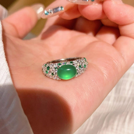 Vintage Turquoise Glass Bright Ring