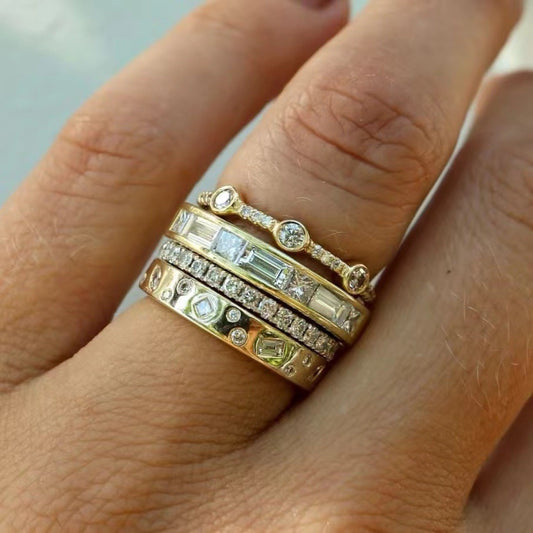 Unique Zirconia Cut Vintage Ring