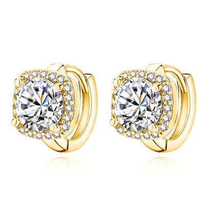 Nadine Gold Square Earrings