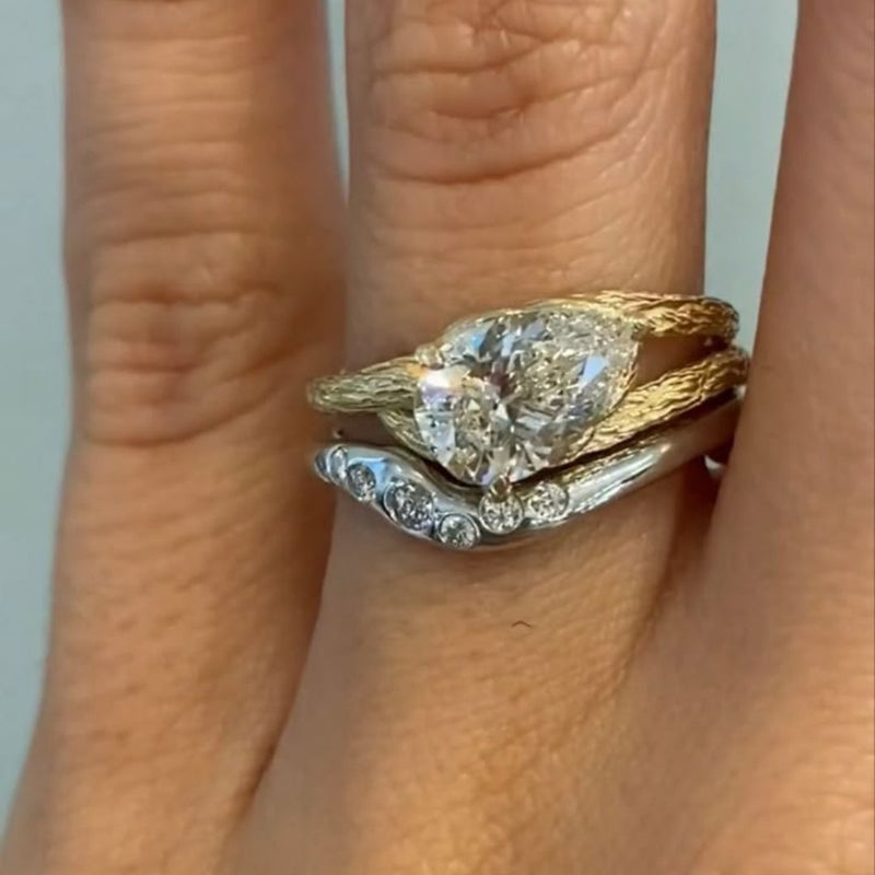 Drop Zirconia Ring Set