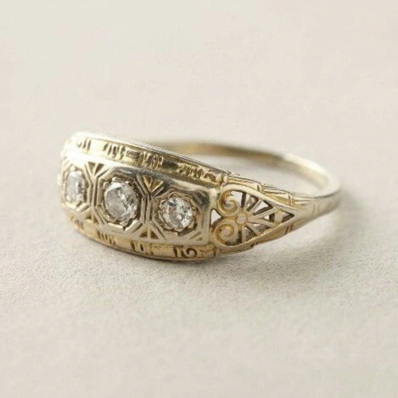 Zirconia Fine Gold Ring